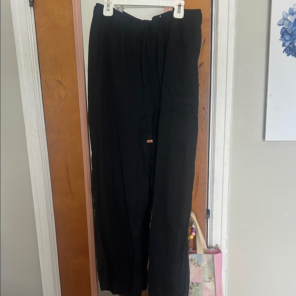 Ladies’ Black Casual Drawstring Pants